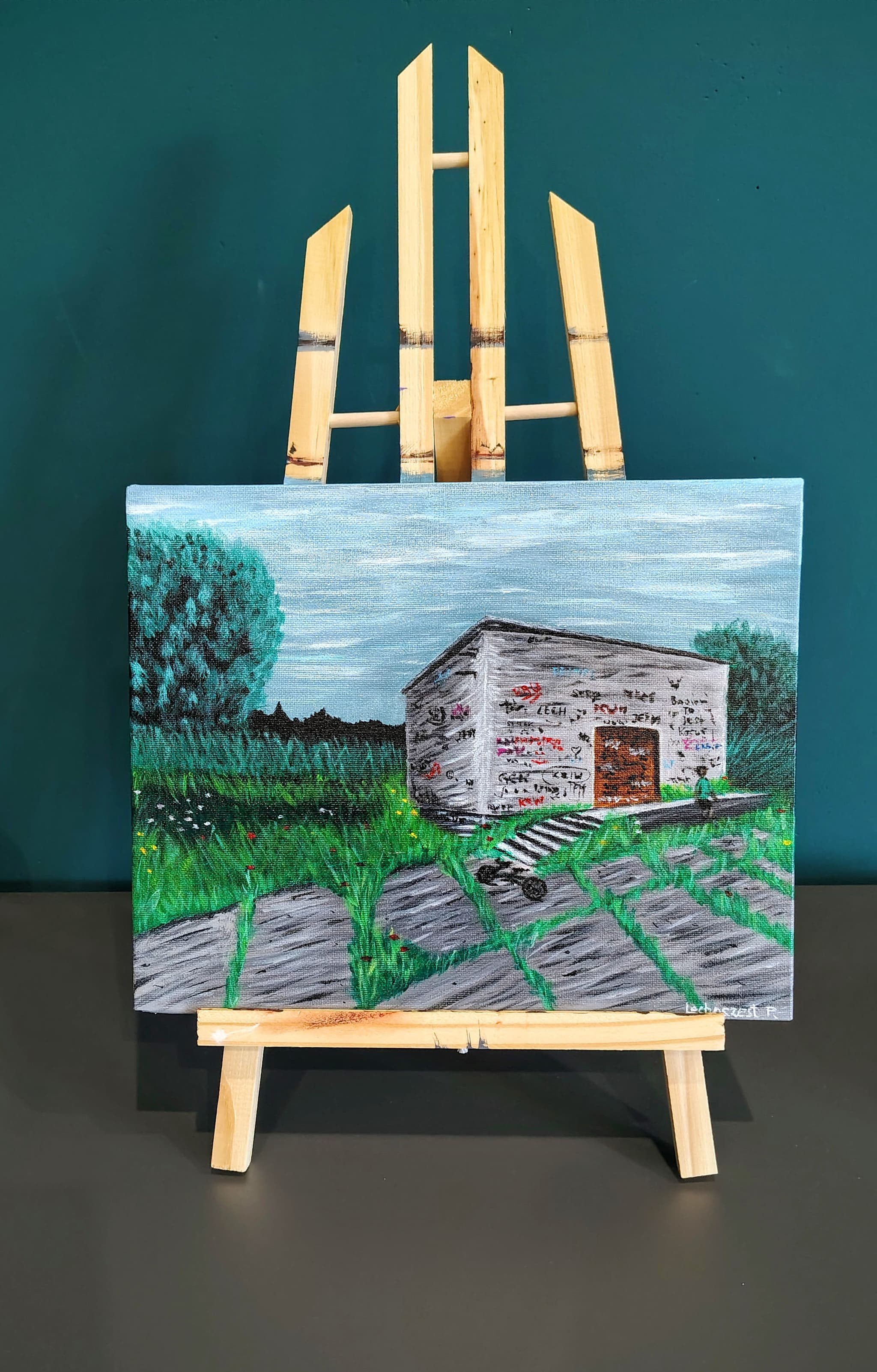 Farby akrylowe Nostalgia Pana Pawła  autorstwa p.lechoszest.art - detale faktury
