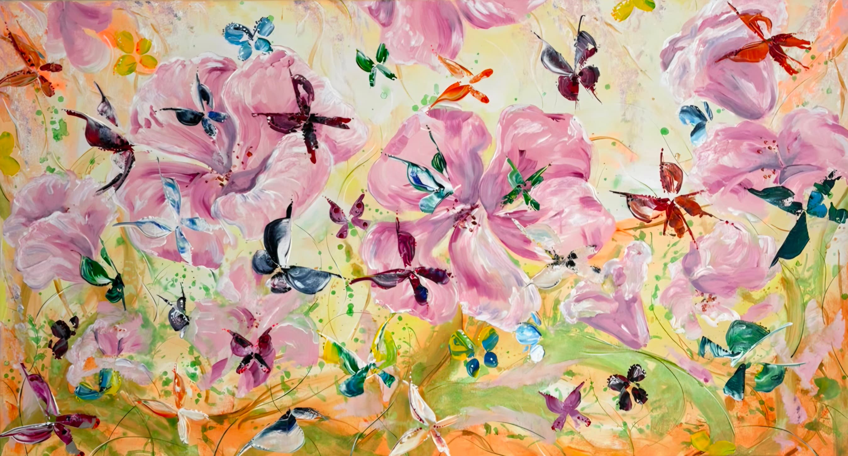 Taniec Motyli  - Farby akrylowe od Sylwia Ciuchcińska - ArtBoard