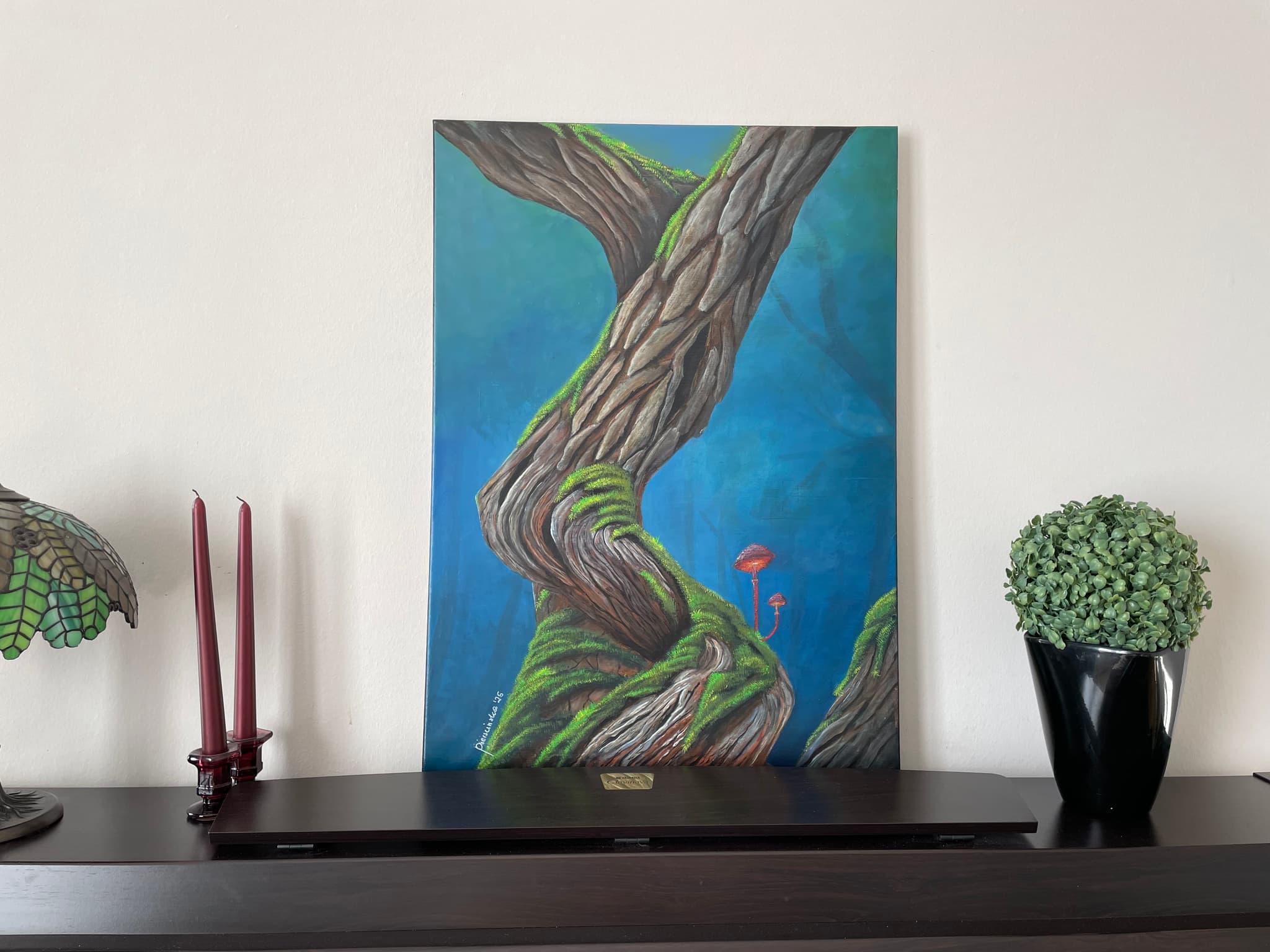 Obraz Magiczny Grzybek autorstwa BoZenArt - detale faktury
