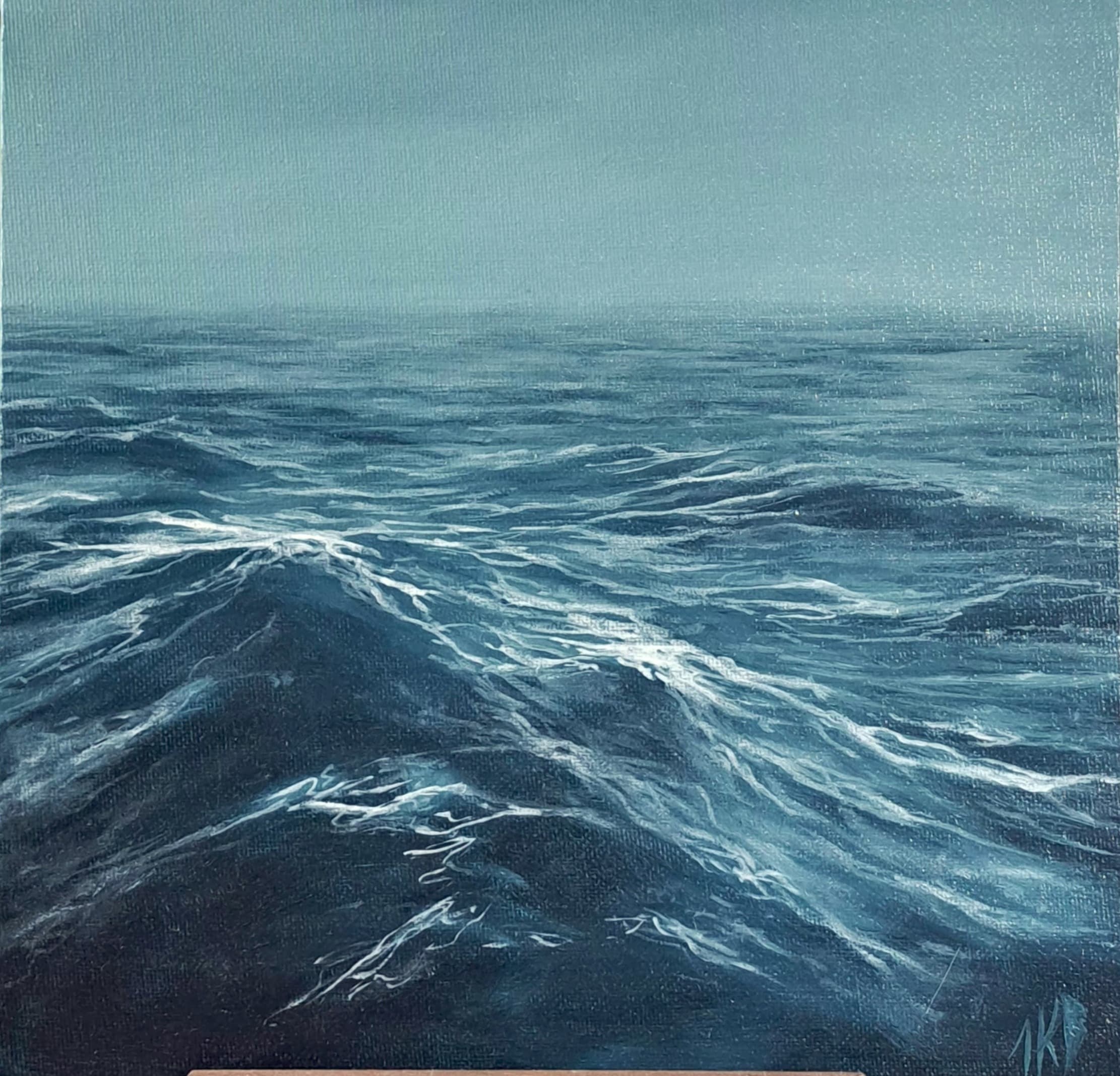 Farby olejne Ocean autorstwa JuliaKB.Art - detale faktury